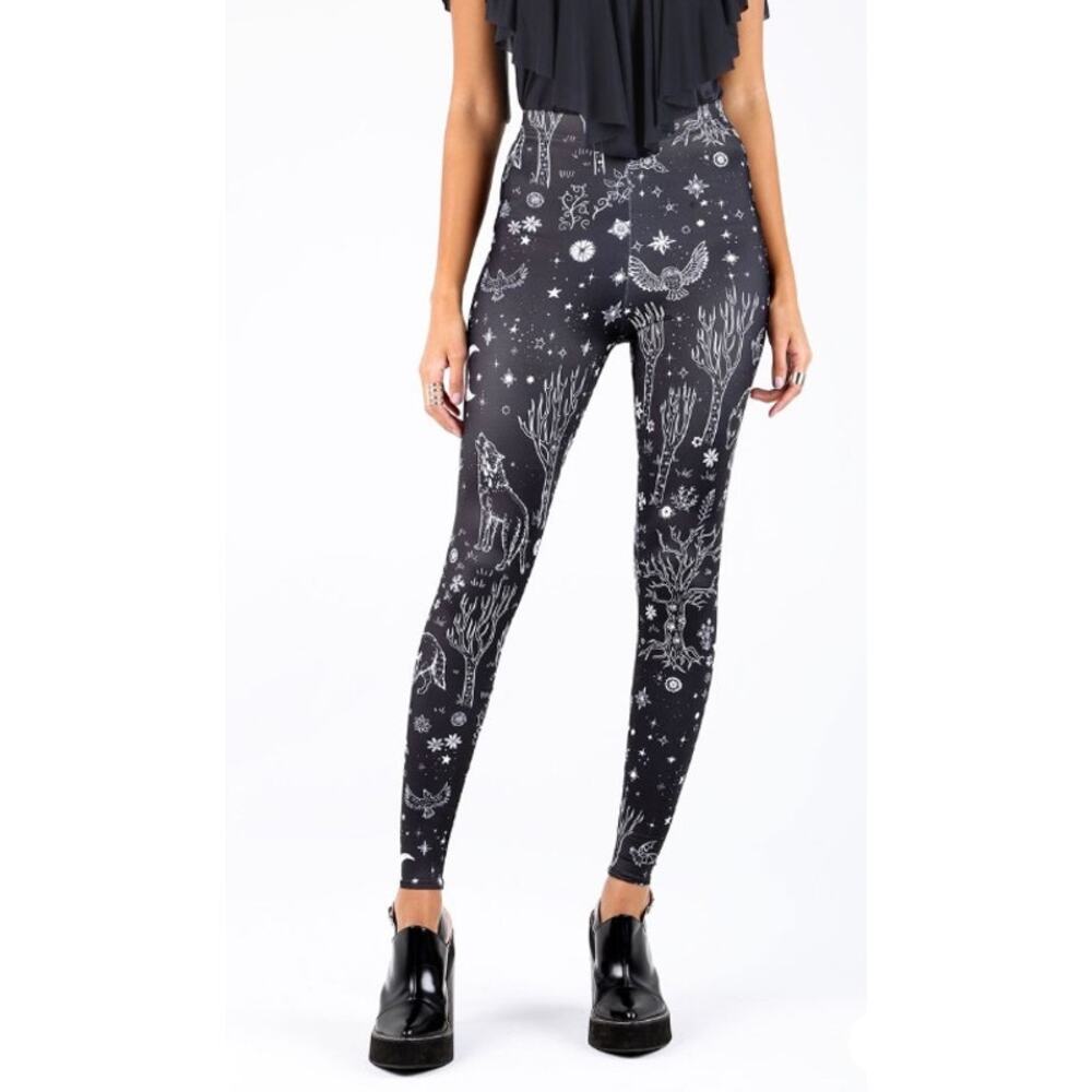 BLACKMILK Nocturnal HWMF Leggings Limited Edition Size S Wolf Moon Owl Witchy